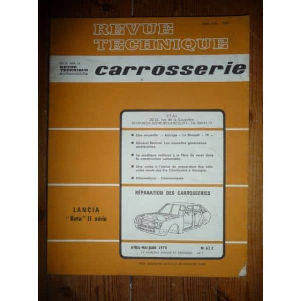 Beta II Revue Technique Carrosserie Lancia