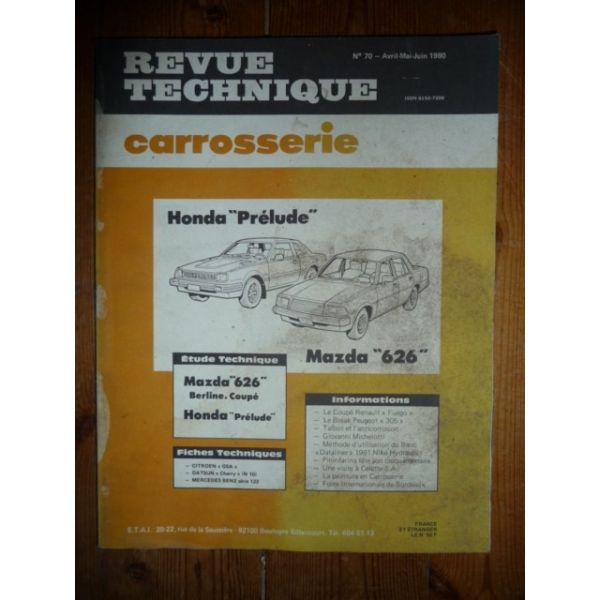 Prelude 626 Revue Technique Carrosserie Honda Mazda