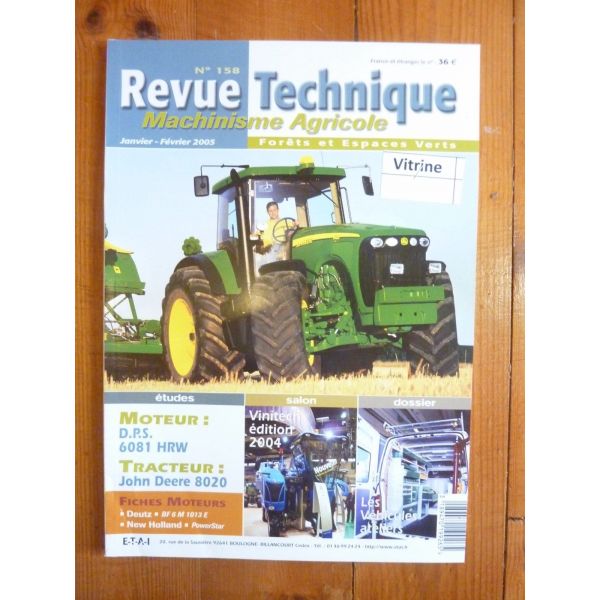 8100 a 8520 Revue Technique Agricole John Deere