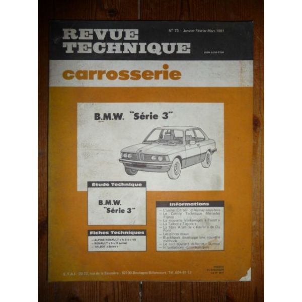RTC0073C Revue technique Carrosserie BMW Série 3