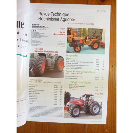 6120 à 6620 Revue Technique Agricole John Deere