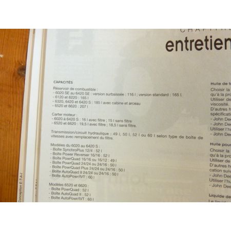 6120 à 6620 Revue Technique Agricole John Deere