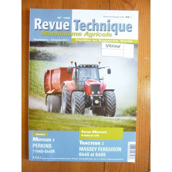 6445 6455 Revue Technique Agricole Massey Ferguson