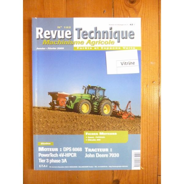 7030 Revue Technique Agricole John Deere