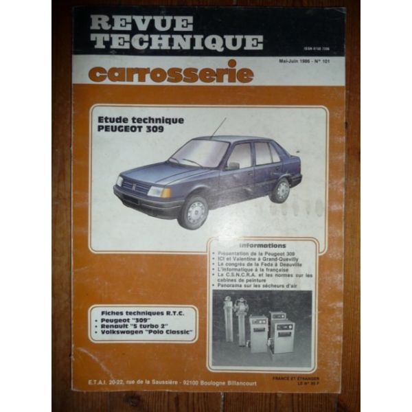 309 Revue Technique Carrosserie Peugeot