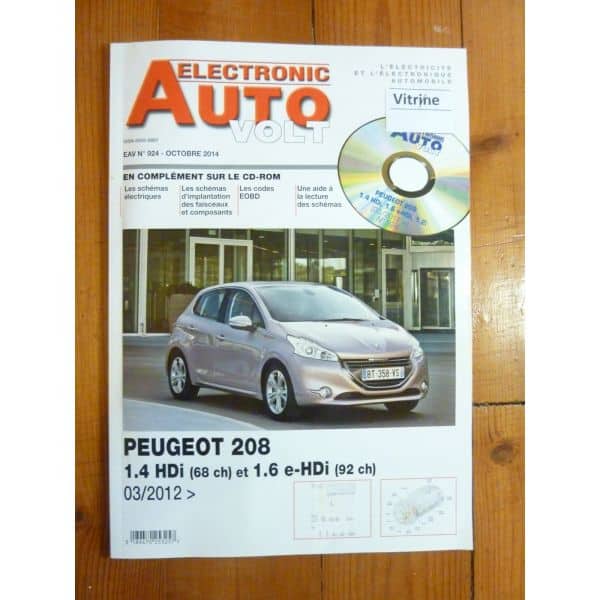 208 Revue Technique Electronic Auto Volt Peugeot