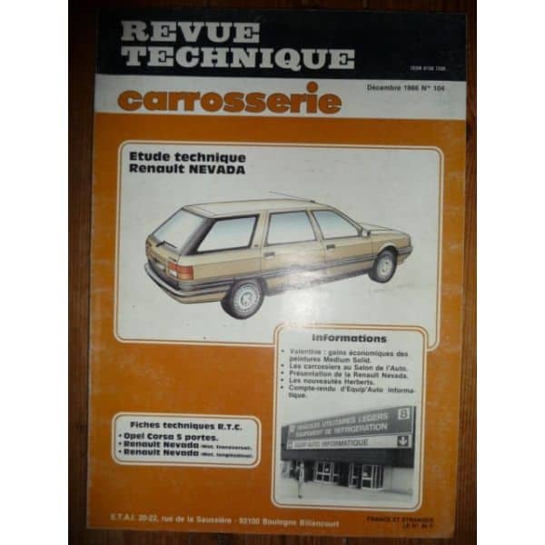 Nevada Revue Technique Carrosserie Renault