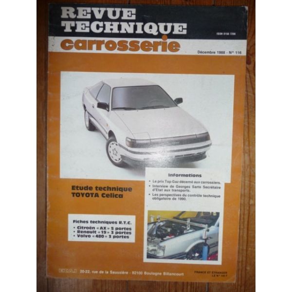 Celica Revue Technique Carrosserie Toyota