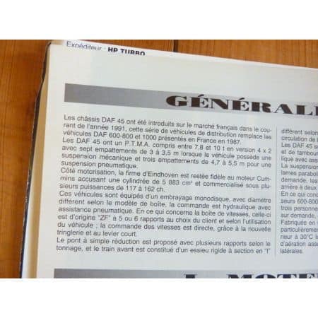 Série 45 Revue Technique PL Daf