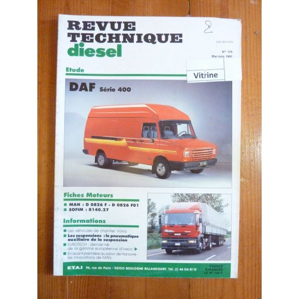 RTD0175D Daf Revue technique utilitaires DAF Série 400