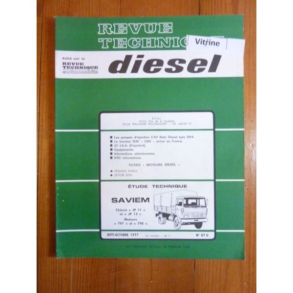JP11 JP13 Revue Technique PL Man Saviem Renault
