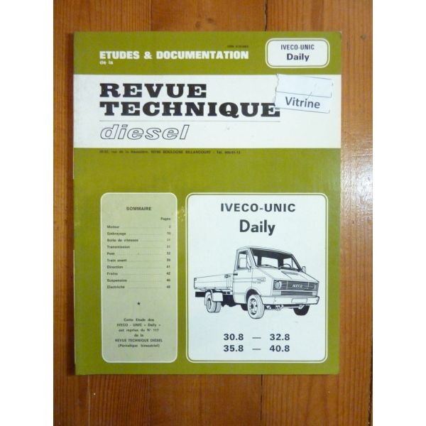 Daily 30.8- 32.8- 35.8- 40.8 Revue Technique Iveco