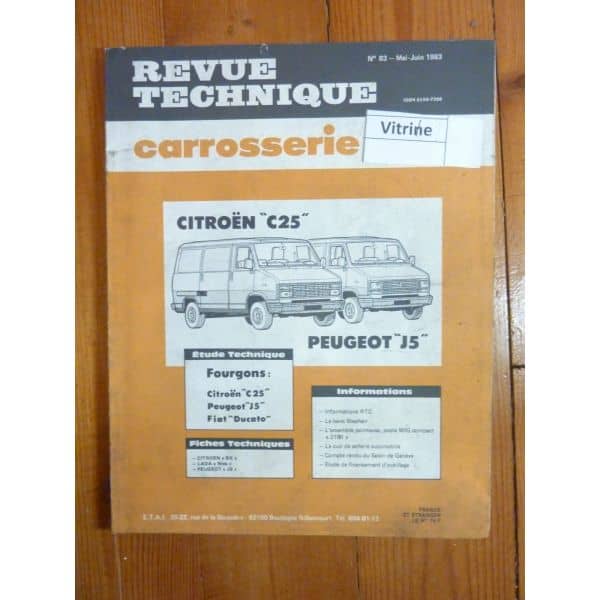 C25 J5 DUCATO Revue Technique Carrosserie Citroen Peugeot
