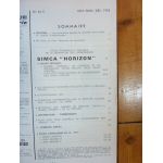 Horizon Revue Technique Carrosserie Talbot Simca