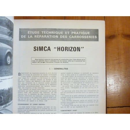Horizon Revue Technique Carrosserie Talbot Simca