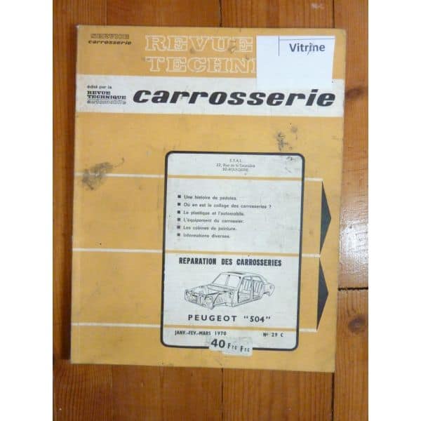 504 Revue Technique Carrosserie Peugeot