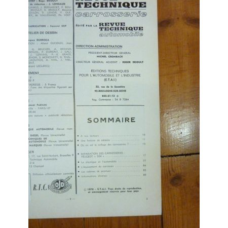 504 Revue Technique Carrosserie Peugeot