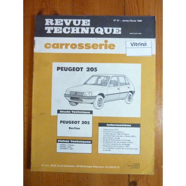 205 Berl Revue Technique Carrosserie Peugeot