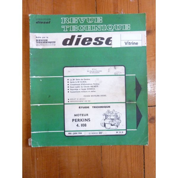 Moteur 4.108 Revue Technique PL Perkins