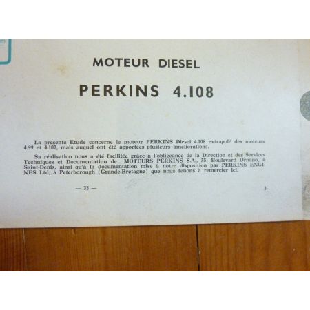 Moteur 4.108 Revue Technique PL Perkins