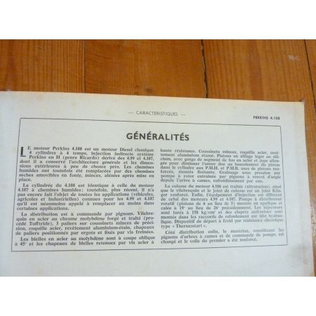Moteur 4.108 Revue Technique PL Perkins