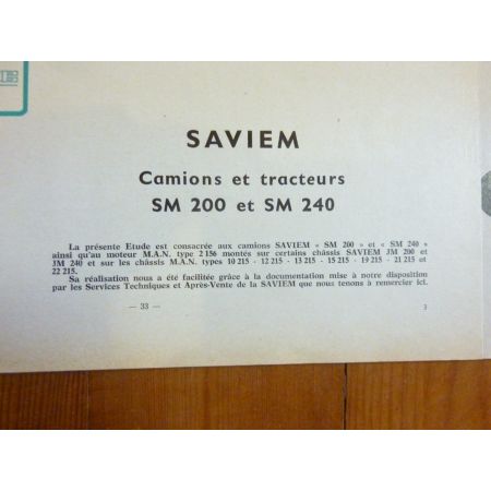 SM200 SM240 Revue Technique PL Man Saviem Renault
