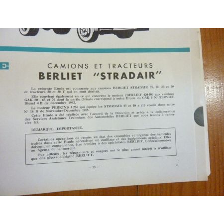 STRADAIR 05 à 30 Revue Technique PL Berliet