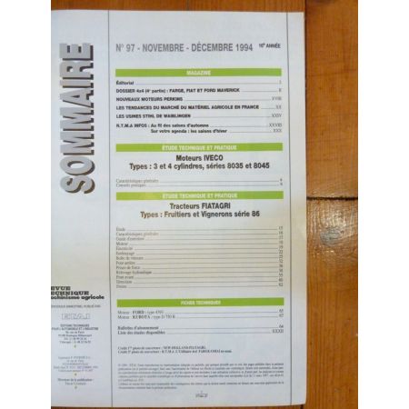 Série 86 Revue Technique Agricole Fiat Someca Iveco