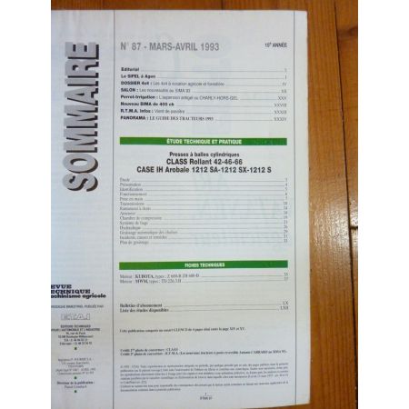 Rollant AroBale Revue Technique Agricole IH