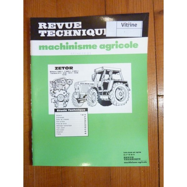 8111 8145 10111 10145 12145 Revue Technique Agricole Zetor