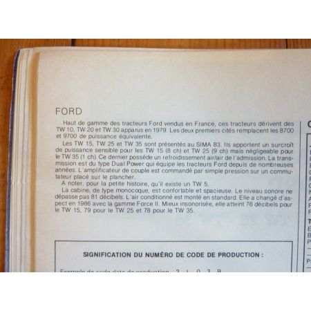 TW 15 25 35 Revue Technique Agricole Ford