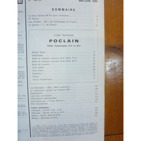 Pelles 75P 90P Revue Technique TP Deutz Poclain