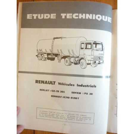 GR305 PX30 R310 Revue Technique PL Berliet Renault Saviem