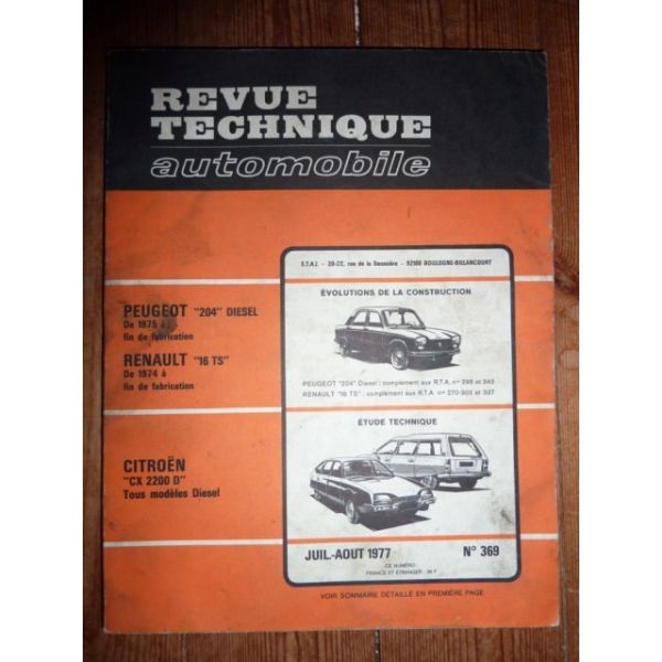 CX 2200 D Revue Technique Citroen