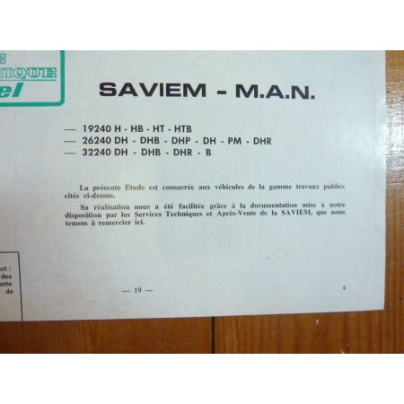 19240 26240 32240 Revue Technique PL Man Saviem Renault
