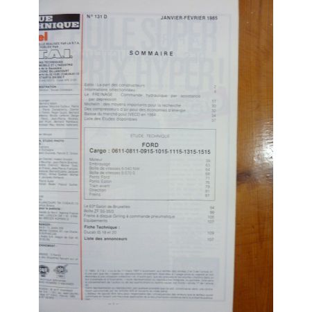 CARGO Revue Technique PL Ford