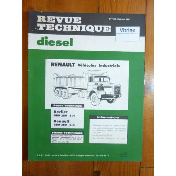 GBH 280 6x4 Revue Technique PL Berliet Renault