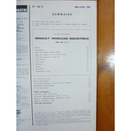 GBH 280 6x4 Revue Technique PL Berliet Renault