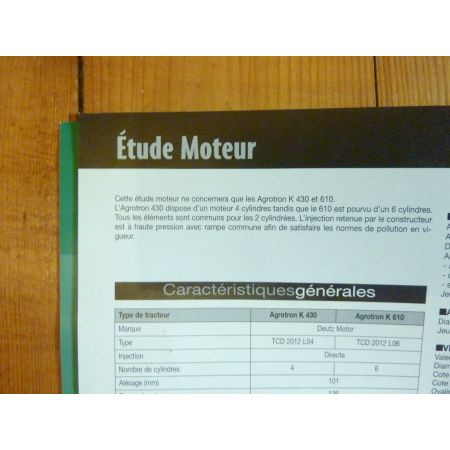 Agrotron K410 420 430 610 Revue Technique Agricole  Deutz