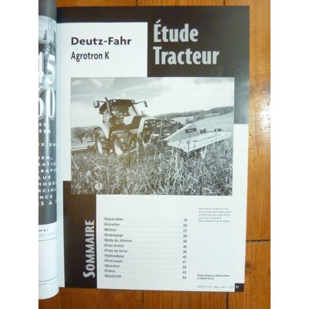 Agrotron K410 420 430 610 Revue Technique Agricole  Deutz
