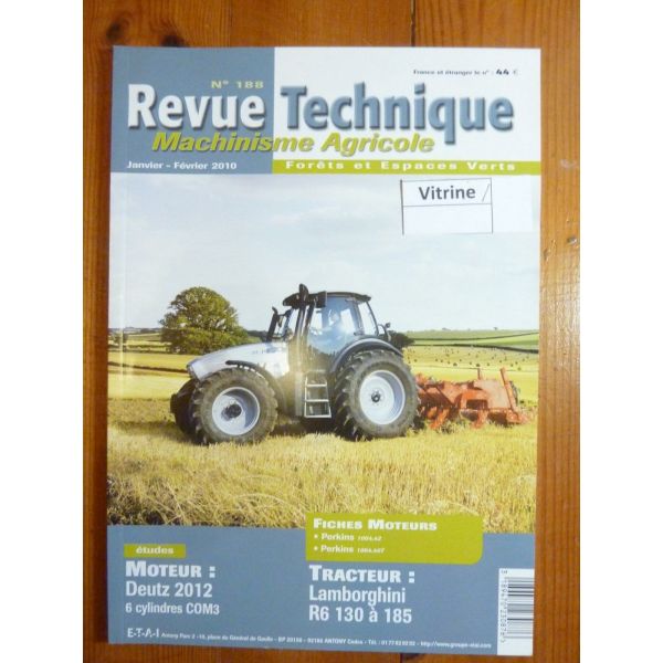 R6 130 a 185 Revue Technique Agricole Lamborghini