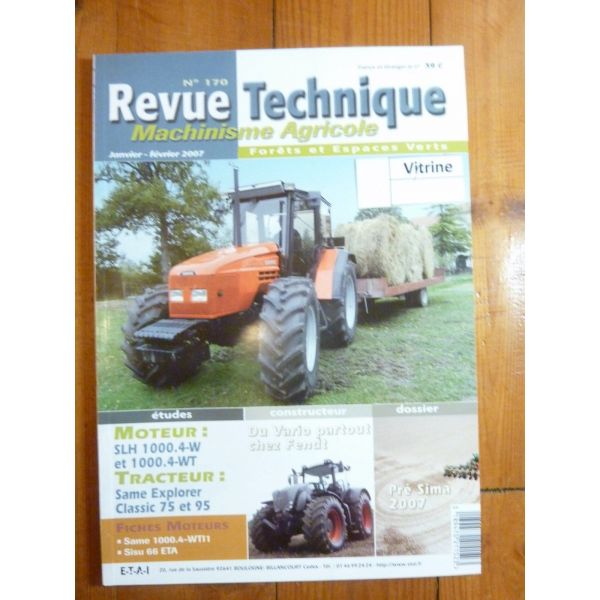 Explorer Classic 75 et 95 Revue Technique Agricole Same