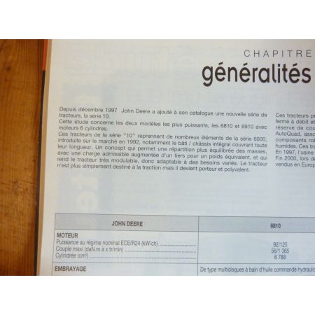 6810 6910 Revue Technique Agricole John Deere