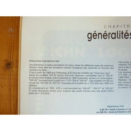 Chargeurs 530 Revue Technique TP JCB