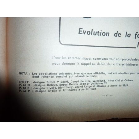 Aronde Revue Technique Simca Talbot