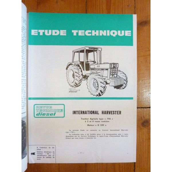 RTA Revue technique agricole INTERNATIONAL HARVESTER Tracteur 744