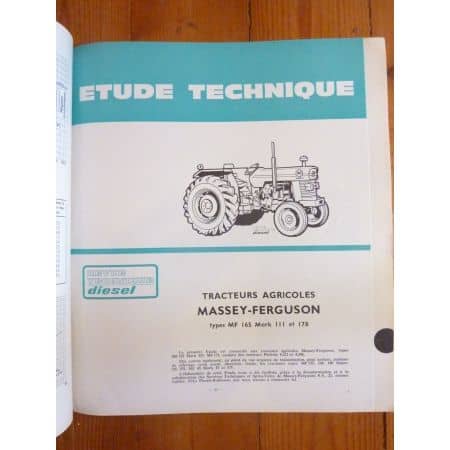 MF165 Mark III MF178 Revue Technique Agricole Massey Ferguson