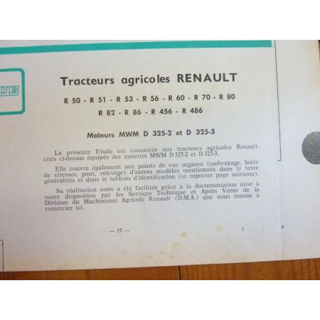 R50 à R486 Revue Technique Agricole Renault