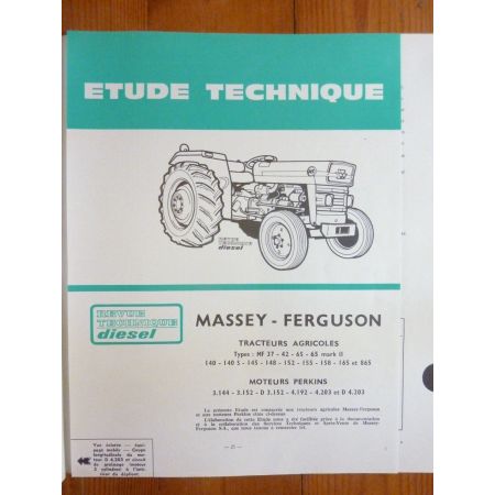 MF37 à MF865 Revue Technique Agricole Massey Ferguson