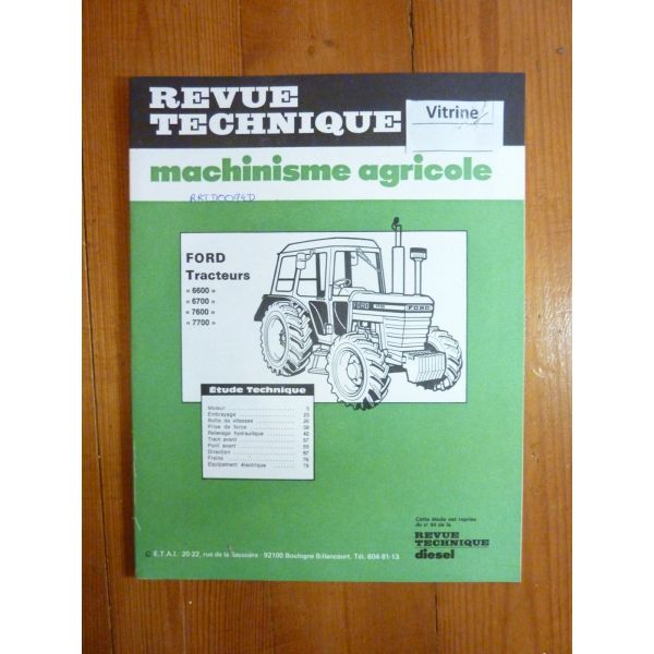 6600 6700 7600 7700 Revue Technique Agricole Ford